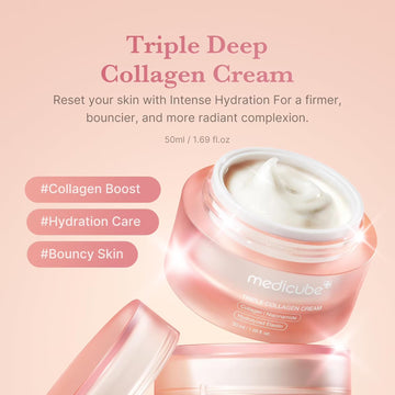 medicube PDRN Collagen Cream Mask | Firming & Hydrating Korean Face Mask | Collagen Moisture Care for Smooth, Glowing Skin