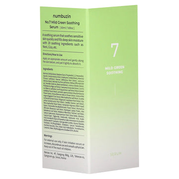 K Beauty Numbuzin No.7 Mild Green Soothing Serum 50ml 1.69oz