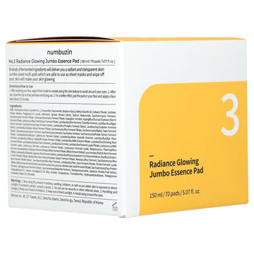 Numbuzin No.3 Radiance Glowing Jumbo Essence Pad (70 pads)