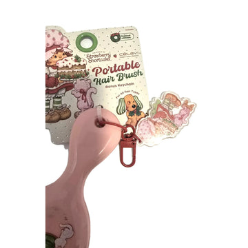 Celavi X Strawberry Shortcake Smoothing Mini Brush W Keychain PINK