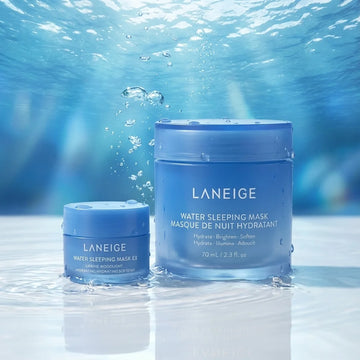 LANEIGE Mini Hydration & Sleeping Care Set – Blue Hyaluronic Complex, Soft-Refreshing Textures, 6-Piece