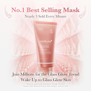 Medicube Collagen Night Mask & Jelly Cream Duo – Collagen Extract Blend, Hydrating Jelly Texture, 2-Piece Set