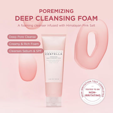 SKIN1004 Madagascar Centella Pore Care Set – Deep Cleansing Foam (125ml) & Poremizing Light Gel Cream (75ml) | Korean Skincare Duo for Smooth, Refreshed-Looking Skin