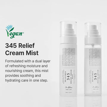 Dr. Althea 345 Relief Cream Mist, Hydrating Facial Mist with Rice Extract & Panthenol, Lightweight Moisturizing Spray for All Skin Types, 60ml / 2.02 fl oz