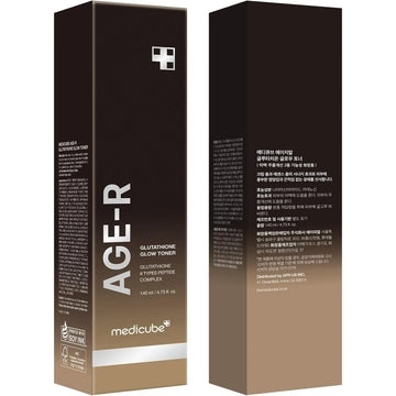 medicube Age-R Glutathione Glow Milky Toner, Low-Irritation Double Layer Toner for Glass Glow Skin with Peptide, Even Skin Tone, Radiance, Hydration, Korean Skincare