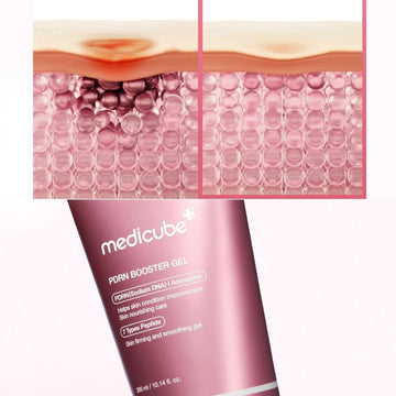 Medicube PDRN Booster Gel  Hydrating Lightweight Texture, 300ml    & Jelly Brush