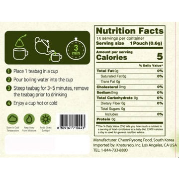 Hamyang 100% Organic Premium Bitter Melon Tea( 20 Pouches/Box)