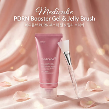 Medicube PDRN Booster Gel  Hydrating Lightweight Texture, 300ml    & Jelly Brush