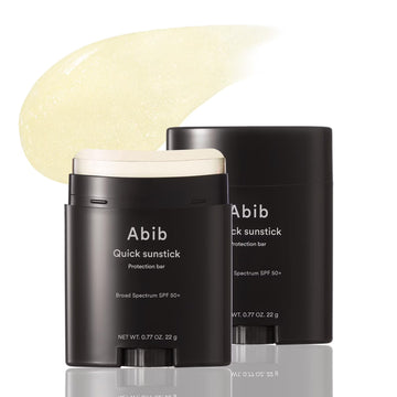 Abib Quick Sunstick Protection Bar SPF50+ 0.77 fl oz / 22 g | Korean Suncreen Stick Suncare Sunblock, No Whitecast, Protector Solar Barra, Centella Asiatica Extract, Aloe Extract, Ceramide NP